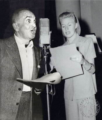 Al Jolson and Ginger Rogers as they may have looked at this broadcast